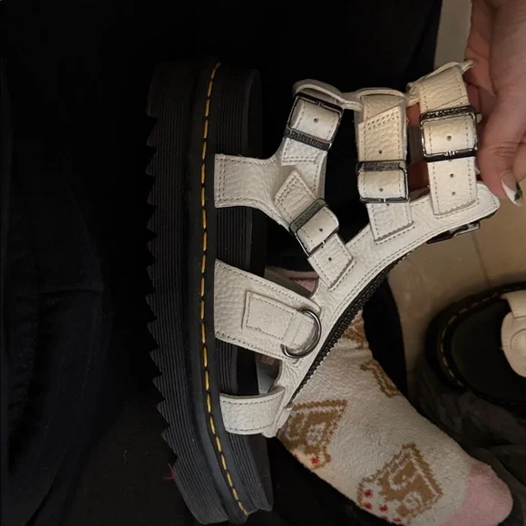 OLSON TUMBLED NUBUCK LEATHER GLADIATOR ZIP SANDALS - Picture 4 of 6